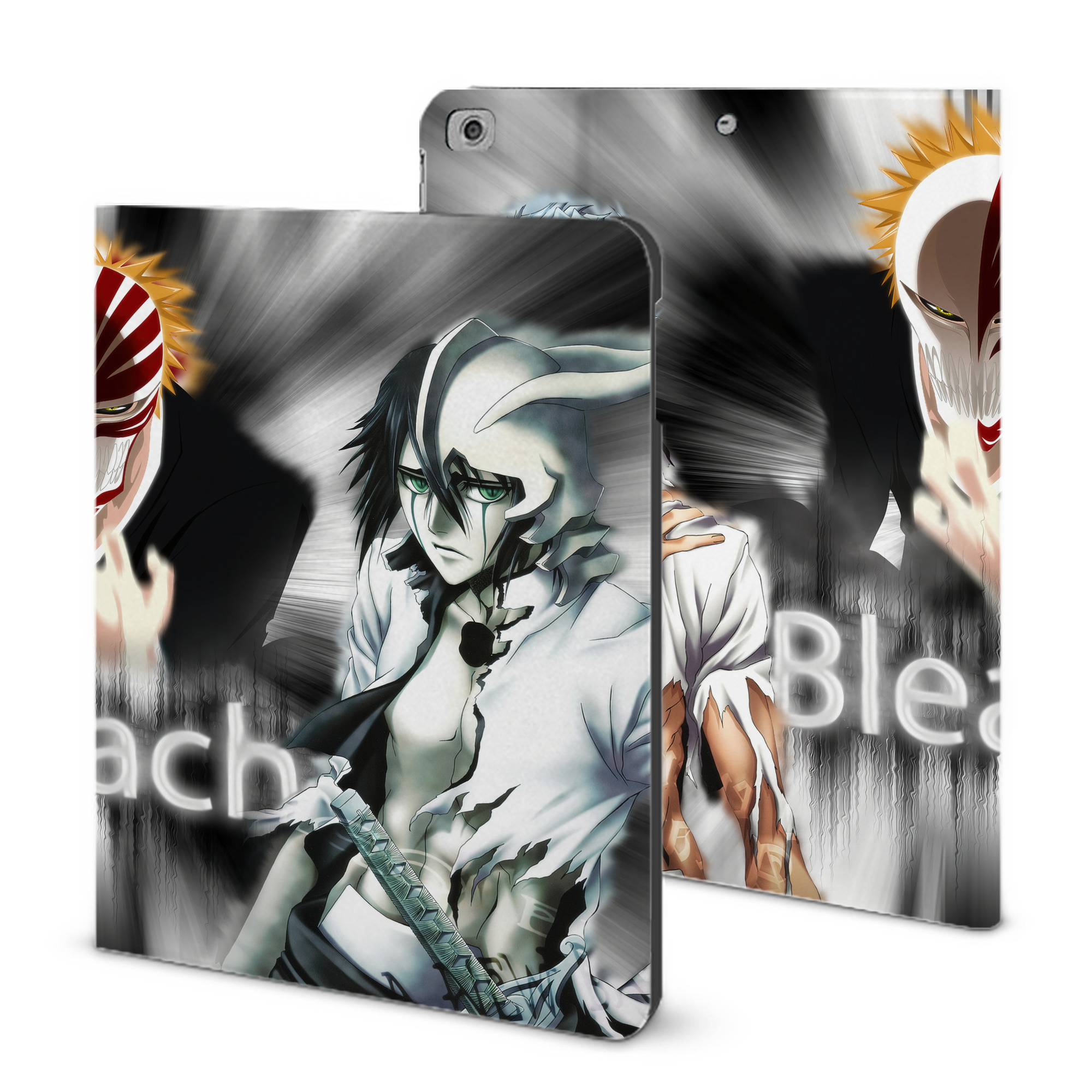 （画像用） ブリーチ BLEACH IPad ケース ブック型 PUレザー TPU 耐衝撃 軽量 薄型 ペン収納なし 全面保護 IPad 各モデル対応